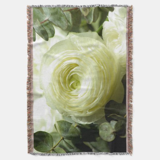 Pioen Bloem Gooi Deken (Voorkant Verticaal)