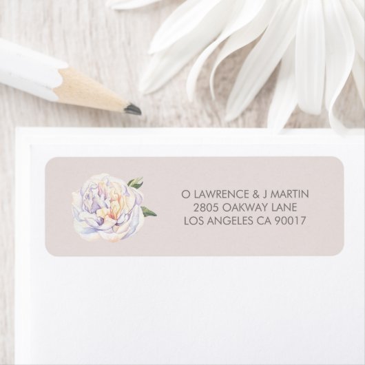 Pioen Bloem Mauve Etiket (Insitu)