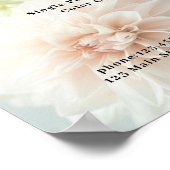 Pioen Bloem Salon Prijslijst Poster (Hoek)