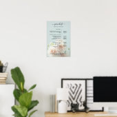 Pioen Bloem Salon Prijslijst Poster (Thuiskantoor)