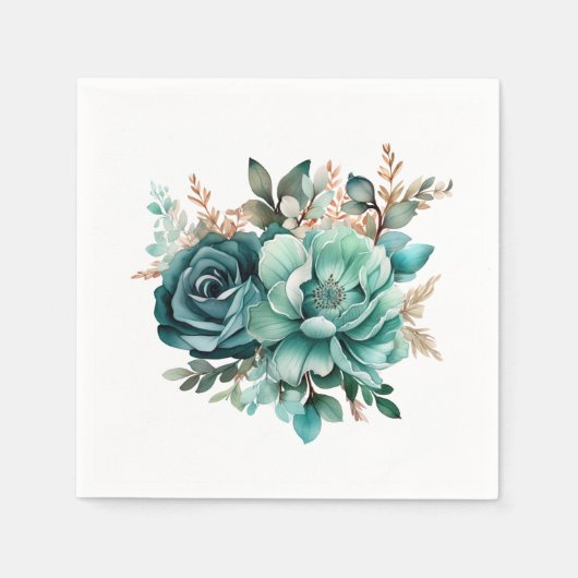 Pioen Bloem Servet (Voorkant)