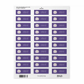 Pioen Bloem Violet Paarse Etiket (Full Sheet)