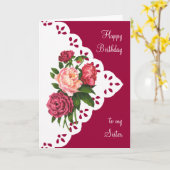 Pioen Bloem Zuster Schrift Verse Kaart (Gele Bloem)