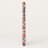 Pioen bloemen en bladeren patroon Case-Mate iPhone case (Achterkant/links)