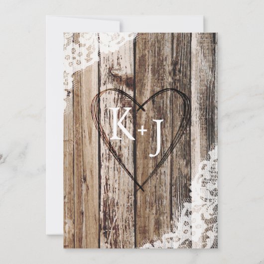 Pioen Bloemen Houten Kant Rustiek Vrijgezellenfees Kaart (Achterkant)