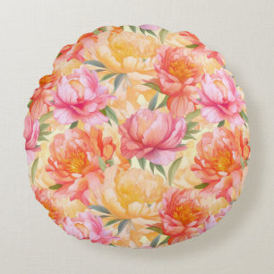 Pioen Bloemen Katoenen Worp Kussen