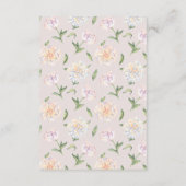 Pioen Bloemen Mauve Bruiloft Informatie Kaarten (Achterkant)