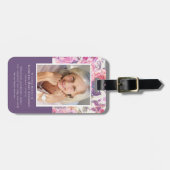 Pioen Bloemen Memorial Gebed Bagagelabel (Voorkant horizontaal)