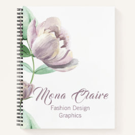 Pioen Bloemen "Mode Design Graphics" Business Notitieboek