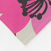 Pioen Bloemen  Naadloos Patroon. Fleece Deken (Hoek)