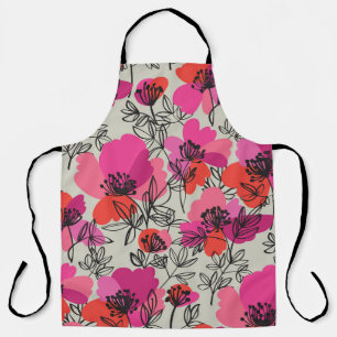 Pioen Bloemen Naadloos Patroon. Schort