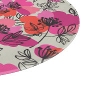 Pioen Bloemen  Naadloos Patroon. Snijplank (Hoek)