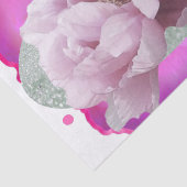 Pioen Bloemen Roze Tissue Papier (Detail)