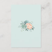 Pioen Bloemen Succulenten Bruiloft Wensen Goed Informatiekaartje (Achterkant)