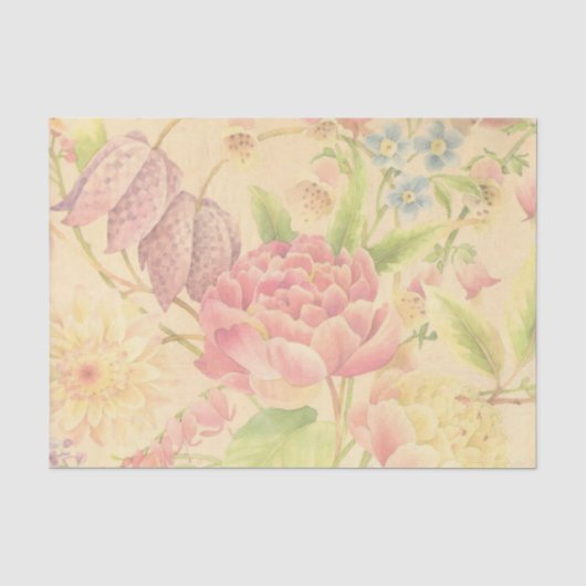 Pioen Bloemen Tissuepapier (Voorkant)