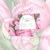 Pioen bloemenspel - raad hoeveel kisses bruids spe informatiekaartje