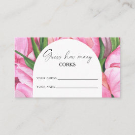 Pioen bloemenspel - raad hoeveel kurken bruids spe informatiekaartje