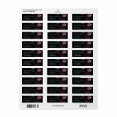 Pioen Bloemig Donker Stemming Etiket (Full Sheet)