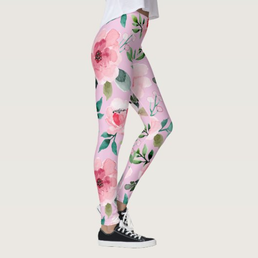 pioen bloemige leggings (Rechts)