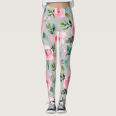 pioen bloemige leggings (Voorkant)