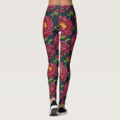 pioen bloemige leggings (Achterkant)