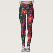 pioen bloemige leggings (Voorkant)