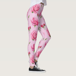 pioen bloemige leggings
