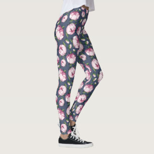 pioen bloemige leggings