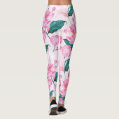 pioen bloemige leggings (Achterkant)