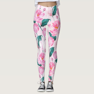 pioen bloemige leggings