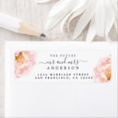 Pioen Bloemige Toekomst Meneer Mevrouw Retouradres Etiket (Insitu)