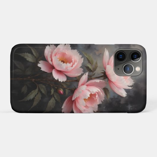 Pioen Bloemkunst Case-Mate iPhone Case (Achterkant (horizontaal))