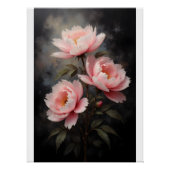 Pioen Bloemkunstwerk Perfect Poster (Voorkant)