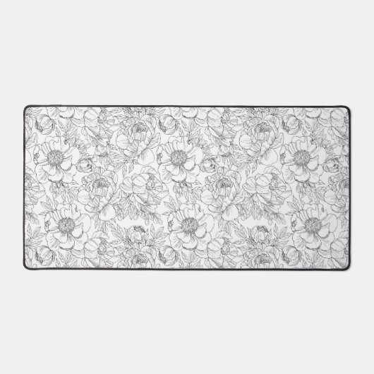  pioen bloemmotief bureaumat (Voorkant)