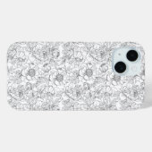 pioen bloemmotief Case-Mate iPhone case (Achterkant (horizontaal))