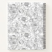  pioen bloemmotief notitieboek (Achterkant)