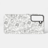  pioen bloemmotief samsung galaxy hoesje (Achterkant horizontaal)