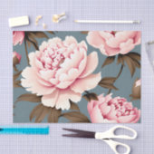 Pioen bloemmotief tissuepapier (Craft)