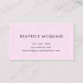 Pioen Bloom Waterverf Bloemen Aangepaste Logo Visitekaartje (Achterkant)