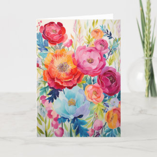 Pioen Boeket Bloom Abstracte Kunst Feestdagen Kaart