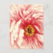  pioen botanische illustratie Nieuw Adres Aankondigingskaart (Voorkant)