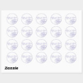 Pioen Bruiloft Monogram Sticker (Vel)