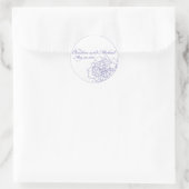 Pioen Bruiloft Monogram Sticker (Tas)