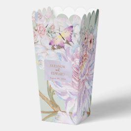  pioen bruiloft popcorn bedankdoosjes