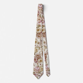 Pioen Bruiloft Roze en Ivoor Keepsake Naam + Datum Stropdas