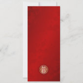 Pioen Chinees Bruiloft Menu Kaart (Achterkant)