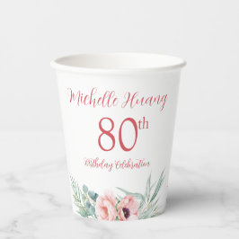 Pioen Chinees "Longevity" Verjaardag Papieren Bekers