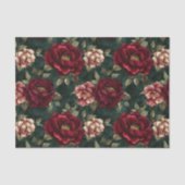 Pioen Dark Romantic Burgundy Tissuepapier (Voorkant)