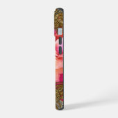 Pioen Elegant Fluff Monogram iPhone 15 Case (Linkerkant)