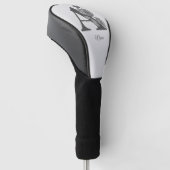 Pioen Elegant Monogram Initiaal A Persoonlijk Golfheadcover (Schuin)